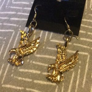 Beautiful Vintage Gold Eagle Earrings 🦅